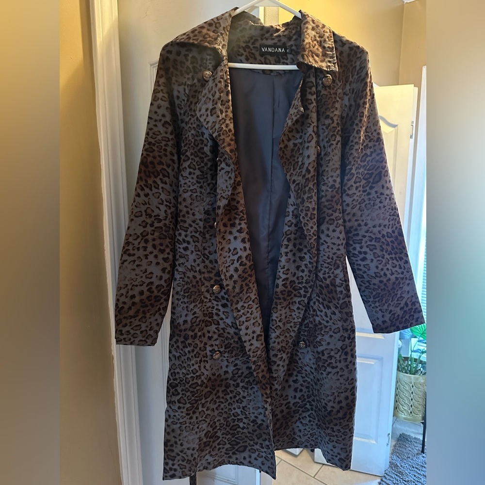 Vandana Leopard Print Peacoat
